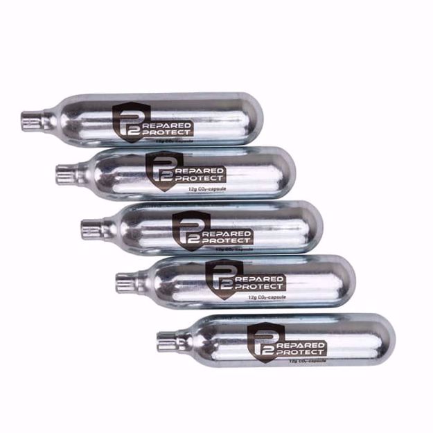 Preparted 2 Protect 5-Count 12 Gram CO2 Cartridges