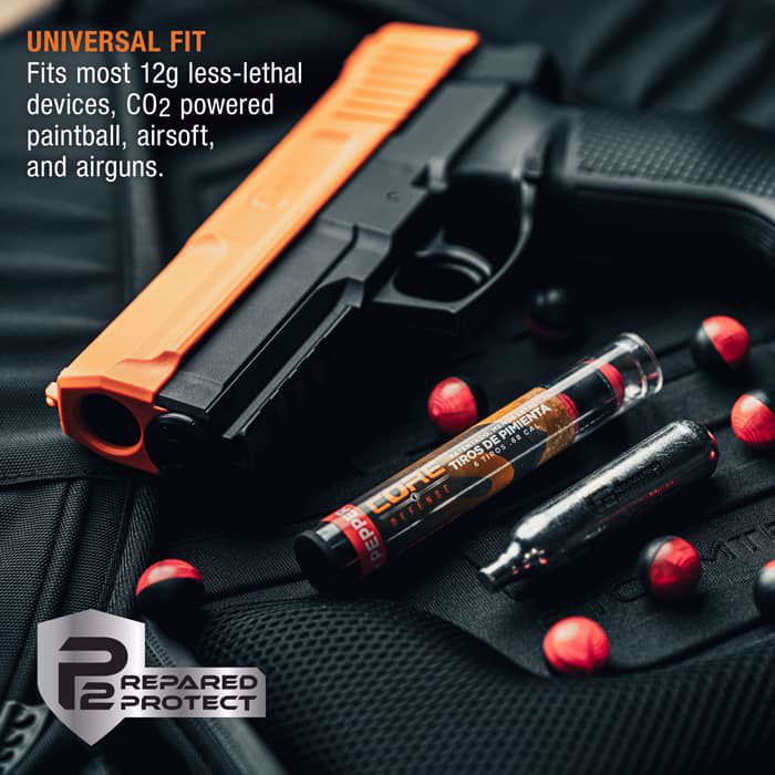 Prepared 2 Protect| Preparted 2 Protect 5-Count 12 Gram CO2 Cartridges